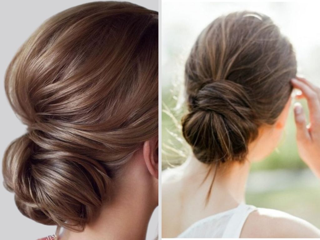 Kiểu tóc uốn updo thanh lịch